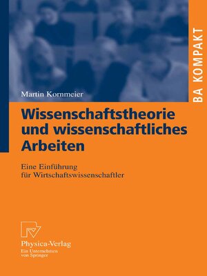cover image of Wissenschaftstheorie und wissenschaftliches Arbeiten
